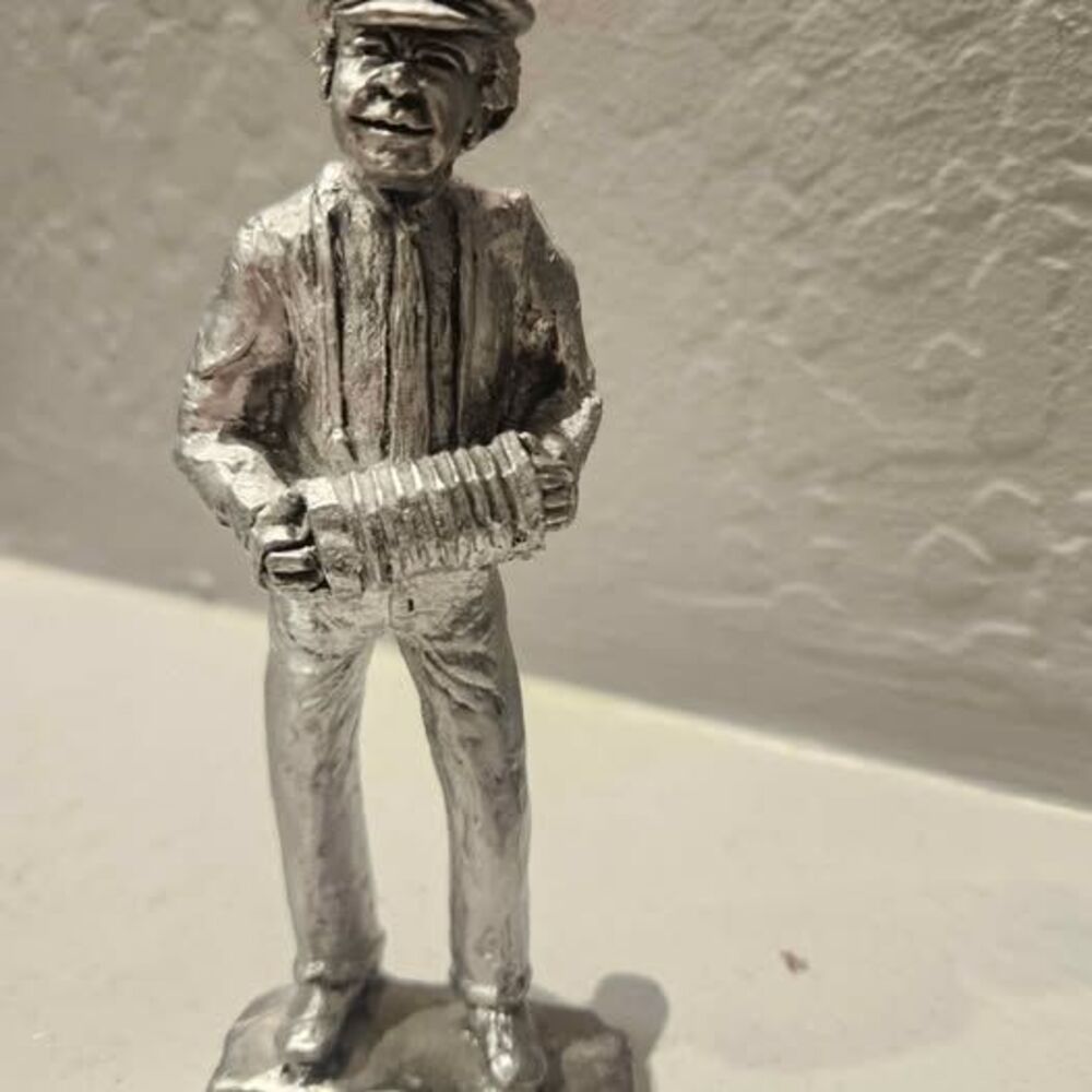 Michael Ricker Pewter Park City Band Accordion Squeezebox Music Diorama Figurine